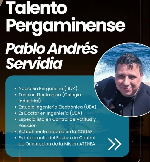 Orgullo pergaminense en la Misión Atenea: un talento local rumbo al espacio